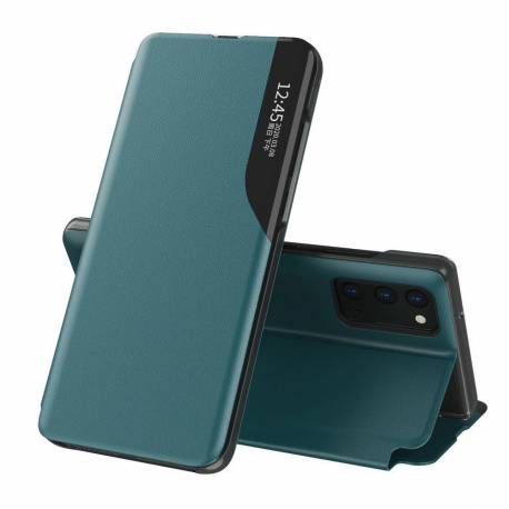 Eco Leather View Case Elegancki Futerał Etui Z Klapką I Funkcją Podstawki Samsung Galaxy A72 4G Zielony