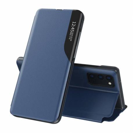 Eco Leather View Case Elegancki Futerał Etui Z Klapką I Funkcją Podstawki Samsung Galaxy A72 4G Niebieski