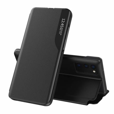 Eco Leather View Case Elegancki Futerał Etui Z Klapką I Funkcją Podstawki Samsung Galaxy A02S Eu Czarny