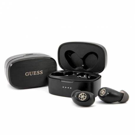 Słuchawki Bluetooth Guess 4G Tws + Stacja Dokująca - Czarne