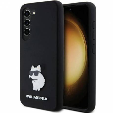 Etui Karl Lagerfeld Silicone Choupette Metal Pin Na Samsung Galaxy S23 - Czarne