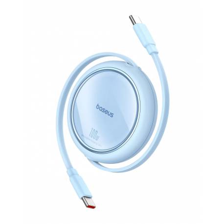 Kabel Wysuwany Baseus Free2Draw Mini Usb-C - Usb-C 100W 1M - Niebieski