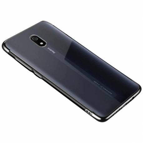 Clear Color Case Żelowy Pokrowiec Etui Z Metaliczną Ramką Xiaomi Redmi 8A Czarny