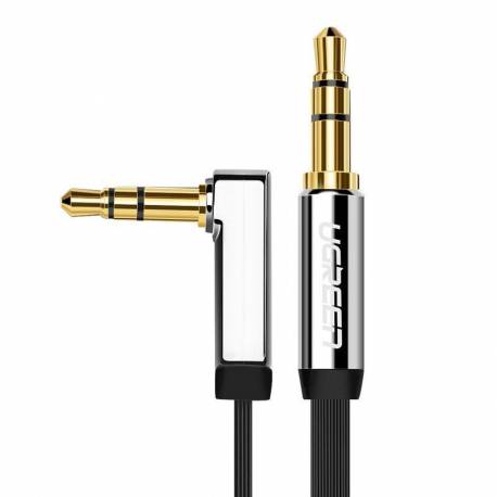 Ugreen Płaski Kabel Przewód Audio Aux 3,5 Mm Mini Jack 3M Srebrny (10728)