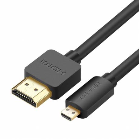 Ugreen Kabel Przewód Hdmi - Micro Hdmi 19 Pin 2.0V 4K 60Hz 30Awg 1,5M Czarny (30102)