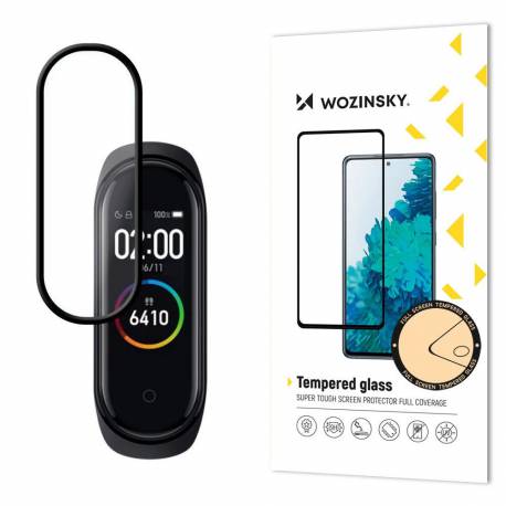 Wozinsky Super Wytrzymałe Szkło Folia Szklana Full Glue Na Cały Ekran Z Ramką Case Friendly Xiaomi Mi Band 4 / Mi Band 3 Przezro