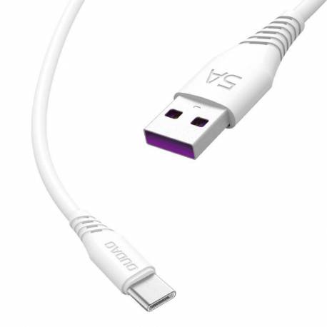 Dudao Przewód Kabel Usb / Usb Typ C 5A 1M Biały (L2T 1M White)