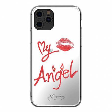 Kingxbar Angel Lustrzane Etui Ozdobione Oryginalnymi Kryształami Swarovskiego Iphone 11 Pro Max Lusterko Przezroczysty