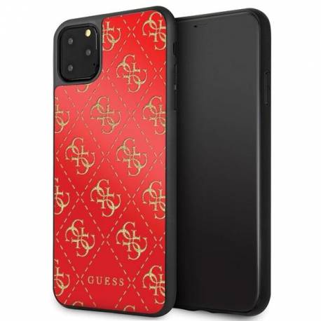 Etui Guess 4G Double Layer Glitter Na Iphone 11 Pro Max - Czerwone