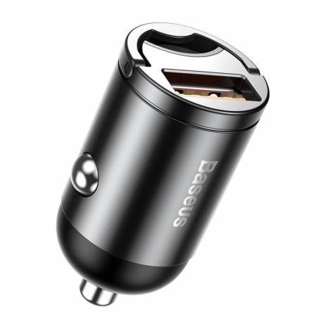 Baseus Tiny Star Mini Inteligentna Ładowarka Samochodowa Usb 30W Quick Charge 3.0 Szary (Vchx-A0G)
