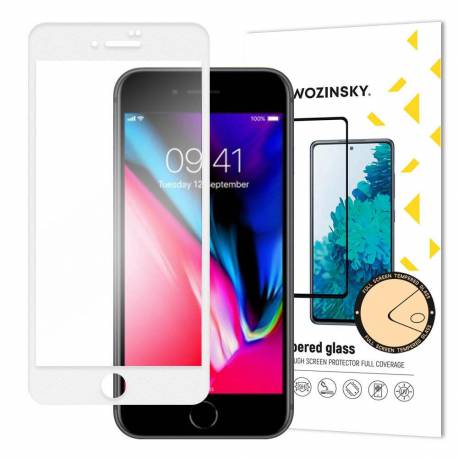 Wozinsky Super Wytrzymałe Szkło Hartowane Full Glue Na Cały Ekran Z Ramką Case Friendly Iphone Se 2022 / Se 2020 / Iphone 8 / Ip