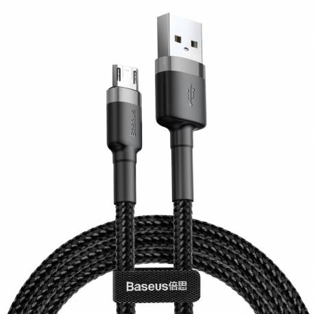 Kabel Baseus Cafule Cable Camklf-Bg1 Usb-A / Micro Usb 2.4A 1 M - Czarno-Szary