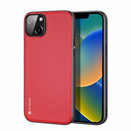 Dux Ducis Fino etui pokrowiec pokryty nylonowym materiałem iPhone 14 Max czerwony