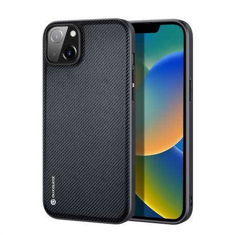 Dux Ducis Fino etui pokrowiec pokryty nylonowym materiałem iPhone 14 Max czarny