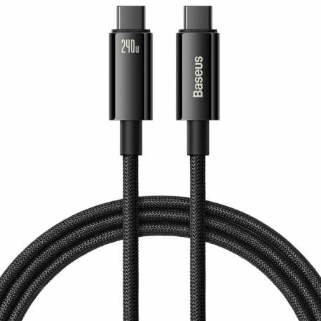 Kabel Usb C - Usb C 480Mb/s 240W 3M Baseus Tungsten Gold Cawj040101 - Czarny