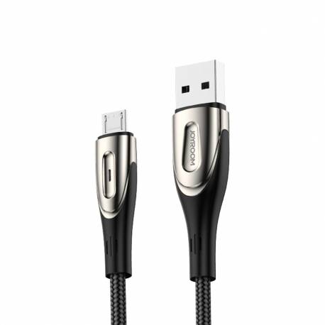 Kabel Usb-A - Micro Usb Joyroom S-M411 3A 2M Z Wskaźnikiem Ładowania - Czarny