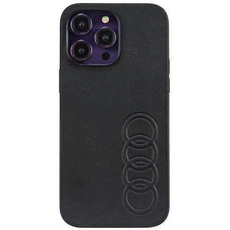 Audi Synthetic Leather iPhone 14 Pro Max 6.7" czarny/black hardcase AU-TPUPCIP14PM-TT/D1-BK