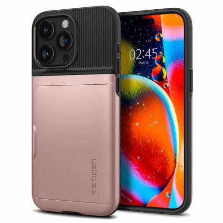 Etui Spigen Slim Armor CS do iPhone 15 Pro - różowe