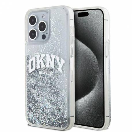 Etui Dkny Liquid Glitter Big Logo Na Iphone 15 Pro Max - Białe