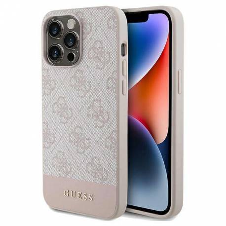 Etui Guess 4G Stripe Collection Na Iphone 15 Pro Max - Różowe