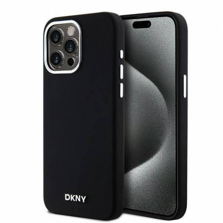 Etui Dkny Liquid Silicone Small Metal Logo Magsafe Na Iphone 14 Pro Max - Czarne