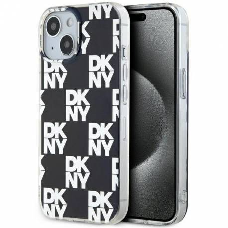 Etui Dkny Iml Checkered Mono Pattern Na Iphone 15 Plus / 14 Plus - Czarne