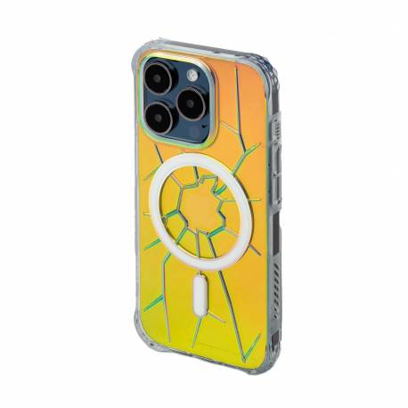 Etui Silikonowe Magsafe Kingxbar Pqy Crack Series Do Iphone 15 Pro - Holograficzne