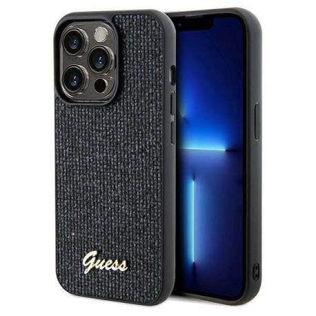 Etui Guess Disco Metal Script Na Iphone 14 Pro - Czarne