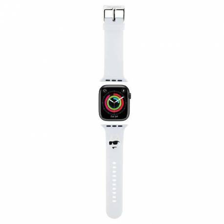 Pasek Karl Lagerfeld 3D Rubber Choupette Head Na Apple Watch 42/44/45/49Mm - Biały