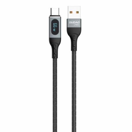 Dudao Kabel Usb - Usb Typ C Szybkie Ładowanie Pd 66W 1M Czarny (L7Max)