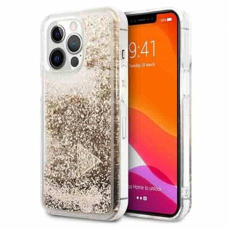 Etui Guess Glitter Charms Na Iphone 14 Pro - Złote