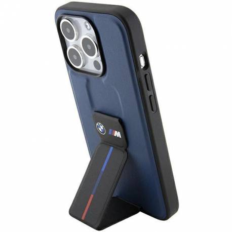 Etui Bmw M Grip Stand Bicolor Na Iphone 15 Pro - Granatowe