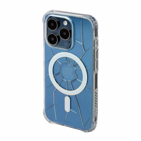 Etui Silikonowe Magsafe Kingxbar Pqy Crack Series Do Iphone 15 Pro Max - Przezroczyste