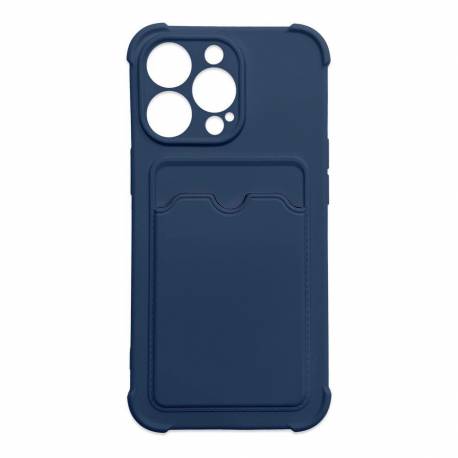Card Armor Case etui pokrowiec do Xiaomi Redmi Note 10 / Redmi Note 10S portfel na kartę silikonowe pancerne etui Air Bag granat