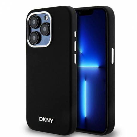 Etui Dkny Liquid Silicone Small Metal Logo Magsafe Na Iphone 14 Pro - Czarne