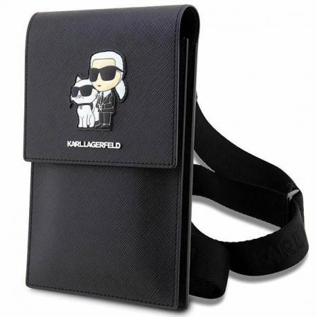 Torebka Karl Lagerfeld Saffiano Karl&choupette - Czarna