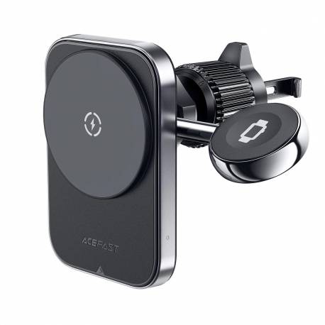 Uchwyt Samochodowy Acefast D18 Z Ładowarką Indukcyjną Magsafe / Qi + Kabel Usb-A Usb-C - Czarny