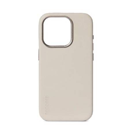 Etui Decoded Leather Back Cover Skórzane Z Magsafe Do Iphone 15 Pro Max - Beżowe