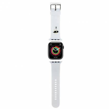 Pasek Karl Lagerfeld 3D Rubber Karl Head Na Apple Watch 42/44/45/49Mm - Biały