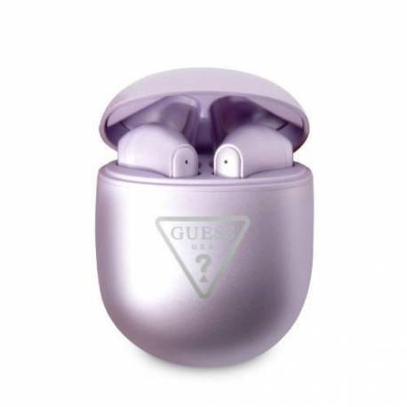 Guess Słuchawki Bluetooth Gutwst82Tru Tws + Stacja Dokująca Purpurowy/purple Triangle Logo