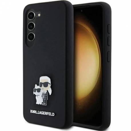 Etui Karl Lagerfeld Silicone Karl&choupette Metal Pin Na Samsung Galaxy S23 - Czarne