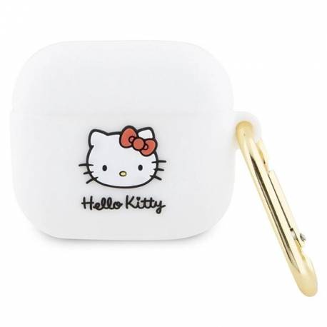 Etui Hello Kitty Silicone 3D Kitty Head Na Airpods 3 - Białe
