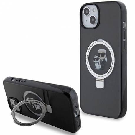 Etui Karl Lagerfeld Ring Stand Karl&choupettte Magsafe Na Iphone 14 / 15 / 13 - Czarne