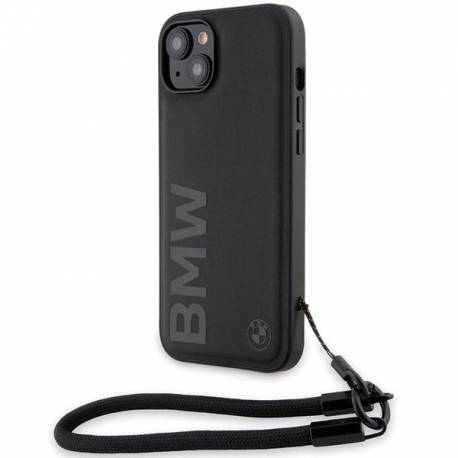 Etui Bmw Signature Leather Wordmark Cord Na Iphone 15 Plus / 14 Plus - Czarne