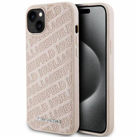 Etui Karl Lagerfeld Quilted K Pattern Na Iphone 15 - Różowe