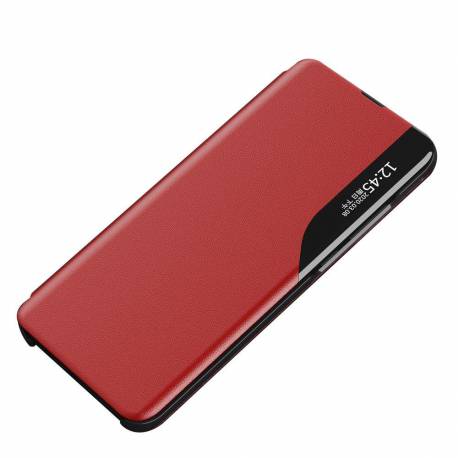 Eco Leather View Case elegancki futerał etui z klapką i funkcją podstawki Xiaomi Poco X4 NFC 5G czerwony