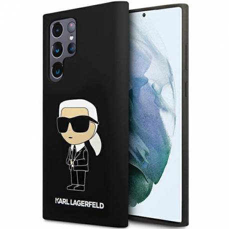 Etui Karl Lagerfeld Silicone Ikonik Na Samsung Galaxy S24 Ultra - Czarne