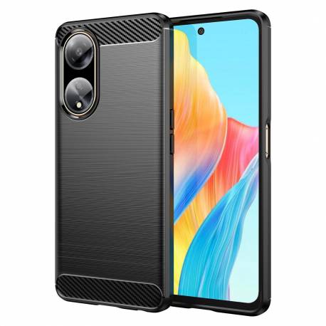 Elastyczne Etui Wzór Karbon Do Oppo A98 5G Carbon Case - Czarne