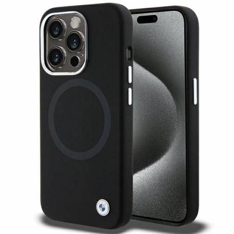 Etui Bmw Signature Liquid Silicone Magsafe Na Iphone 15 Pro Max - Czarne
