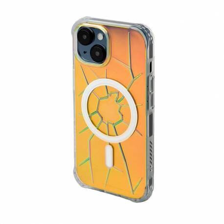 Etui Silikonowe Magsafe Kingxbar Pqy Crack Series Do Iphone 15 - Holograficzne